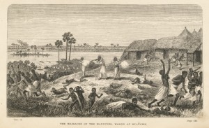 Women fleeing Arab slave traders in brutal massacre