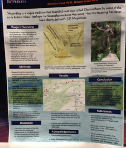 Professor Faull's poster for her mapping project, presented at the Humanities Conference on Saturday 11/15