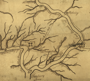 The Confluence-detail from a Map of the Western Front 1770s